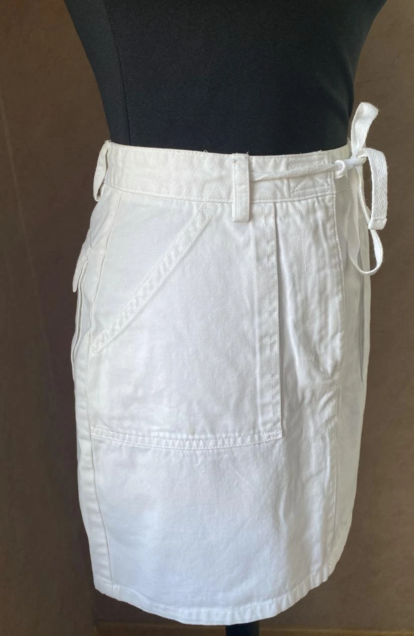 Witte ETAM rechte rok van 100% katoen T36 – Cargo chic stijl & hoge taille – photo 6